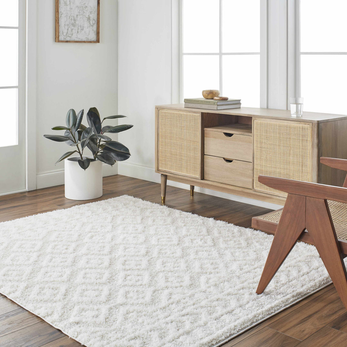Boutique Rugs Eivin Cream Diamonds Plush Rug - view 17