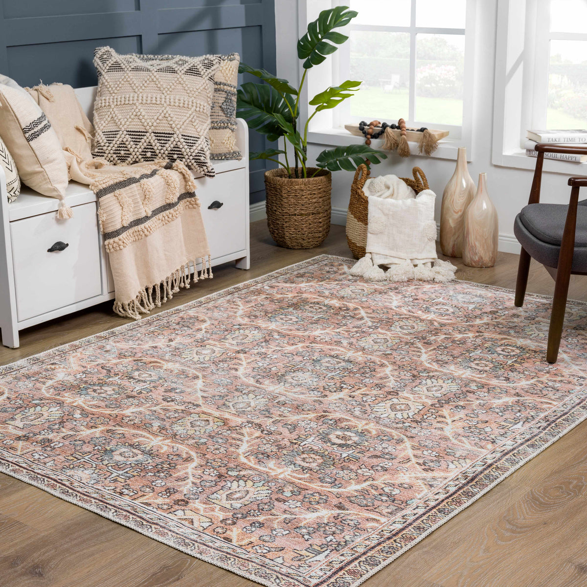 Boutique Rugs Flat Pile Urpi Red Washable Rug - view 9