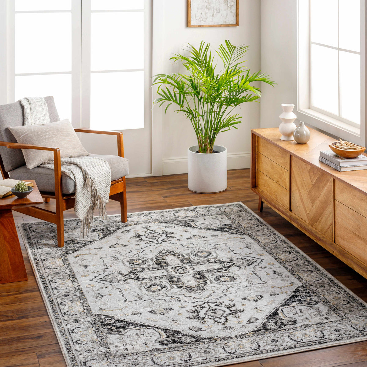 Boutique Rugs Gauri Gray Medallion Area Rug - view 2