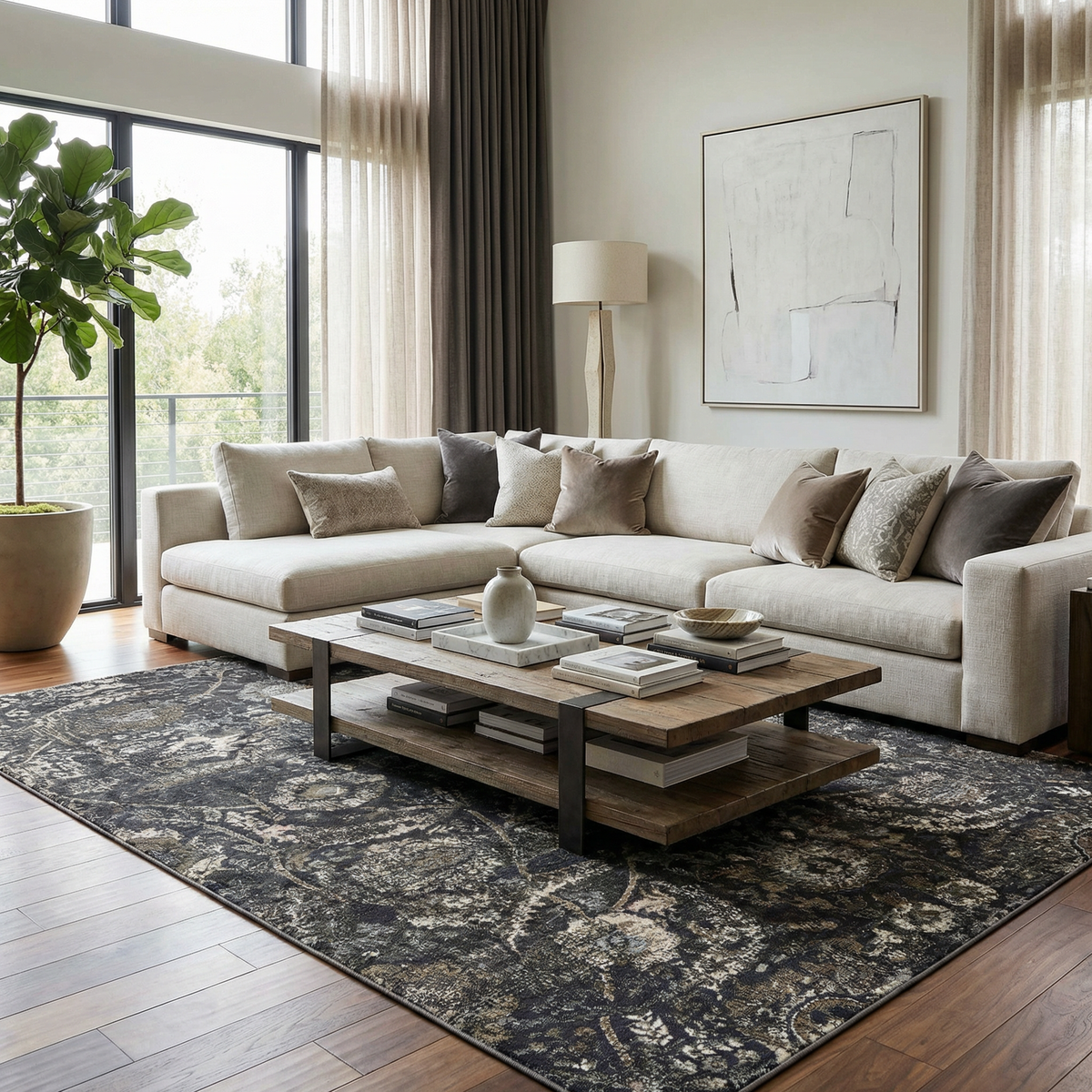 Boutique Rugs Georgiana Charcoal Area Rug - view 2