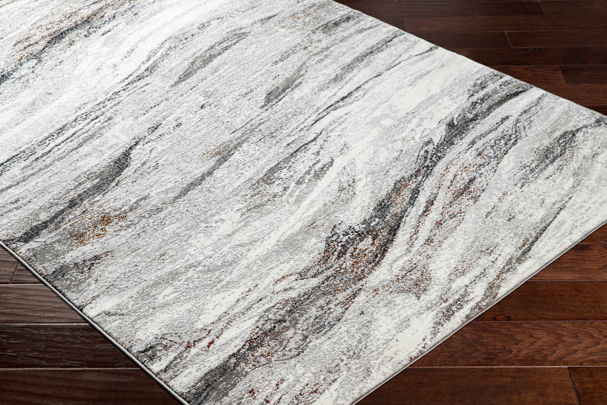 Boutique Rugs Glain Gray & Brown Marble Area Rug - view 4