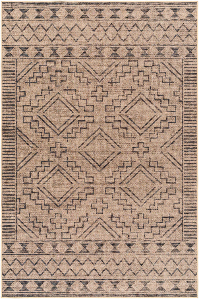 Boutique Rugs Halle Tan & Black Washable Area Rug