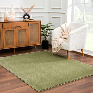 Boutique Rugs Heavenly Solid Green Plush Rug - view 2