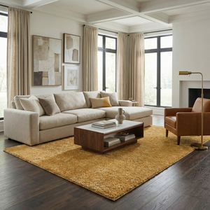 Boutique Rugs Heavenly Solid Mustard Plush Rug - view 2