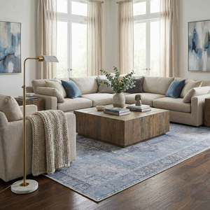 Boutique Rugs Ice Blue Flat Pile Washable Rug - view 2