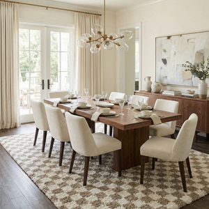 Boutique Rugs Kieu Taupe Checkered Shag Rug - view 2