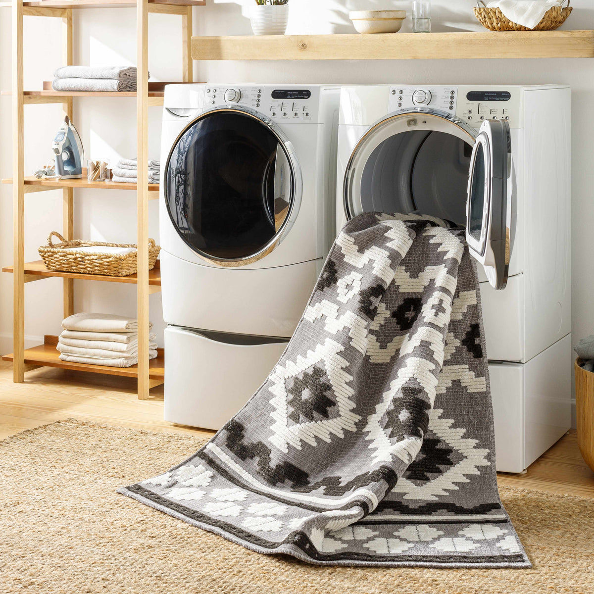 Boutique Rugs Noki Washable Textured Southwestern Rug - view 10