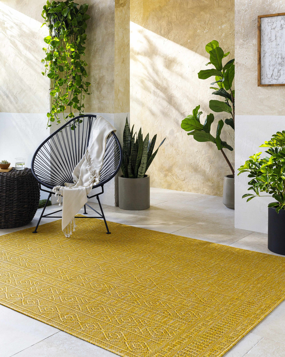 Boutique Rugs Nuela Mustard Outdoor Area Rug - view 2