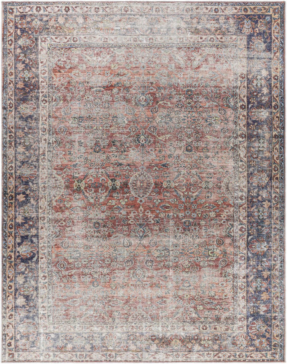 Boutique Rugs Rust Anahawan Distressed Washable Area Rug