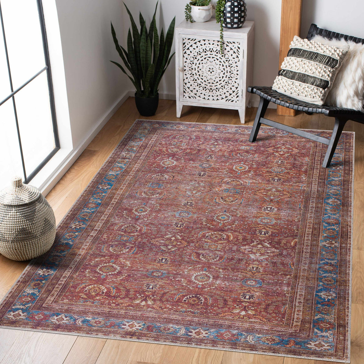 Boutique Rugs Rust Baki Traditional Washable Area Rug - view 3
