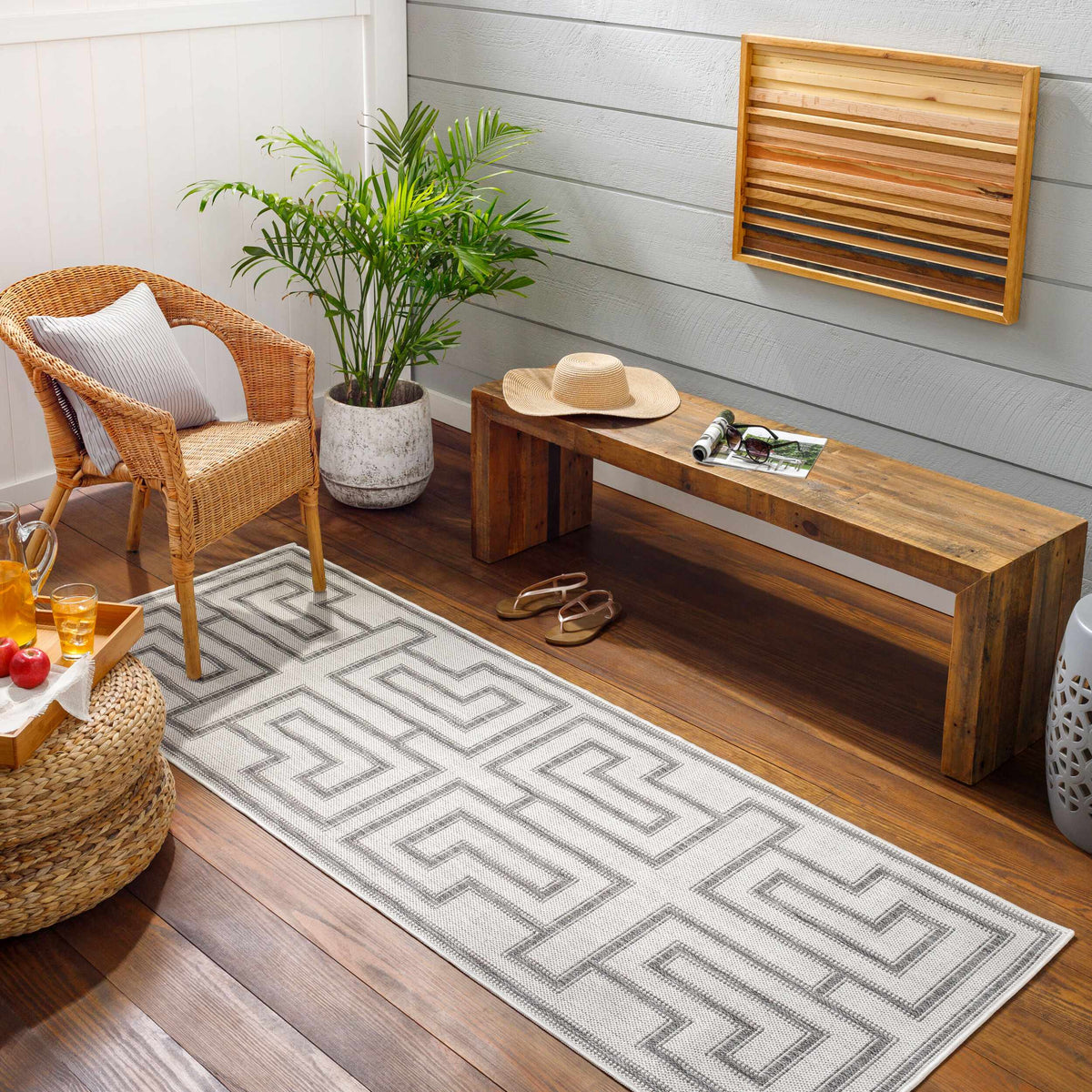 Boutique Rugs Taro Light Gray Outdoor Area Rug - view 3