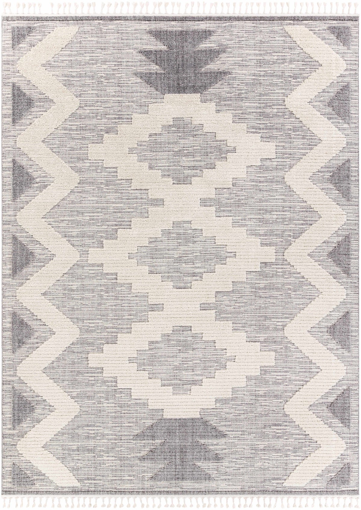 Boutique Rugs Thornburg High/Low Pile Rug with Tassels