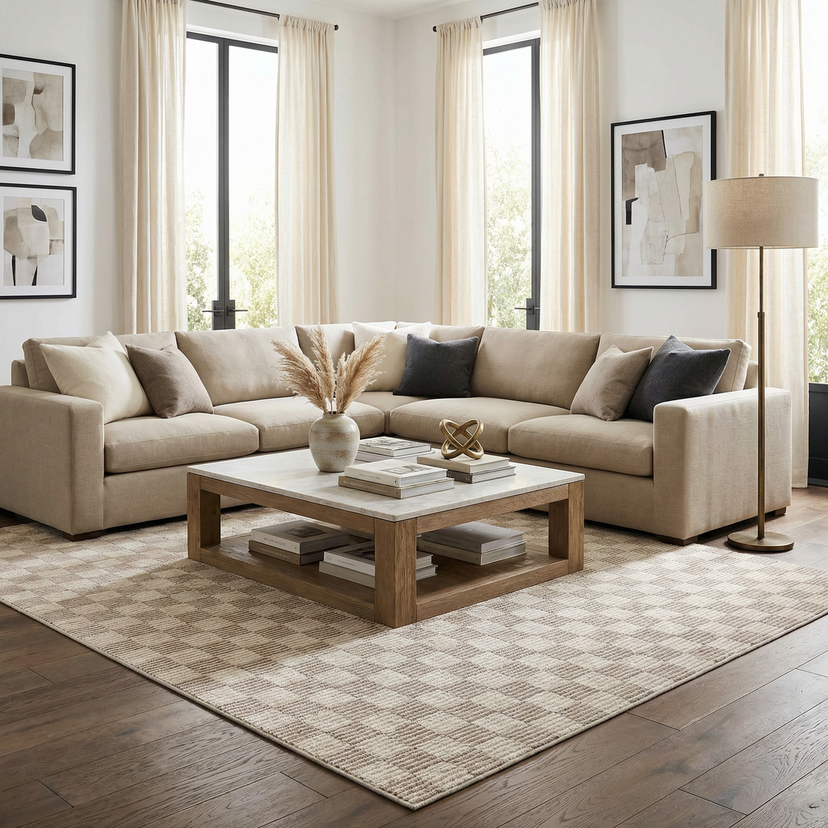 Boutique Rugs Truls 3D Checkered Washable Rug - view 2