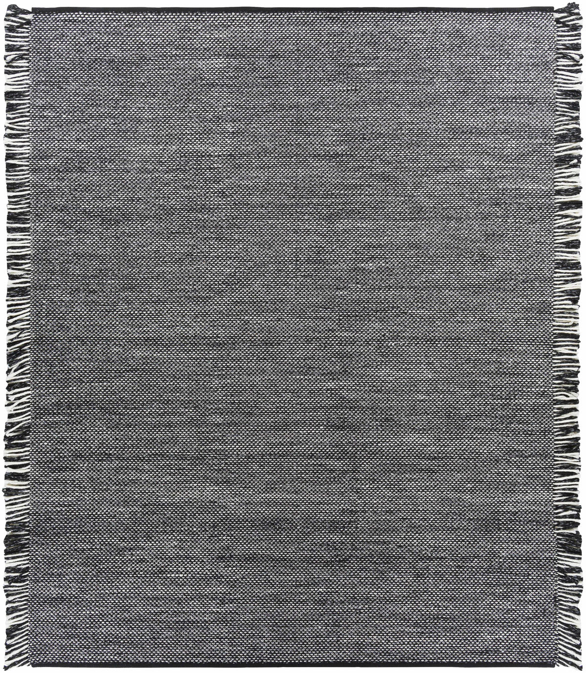 Boyden Black Area Rug with Tassels - Clearance