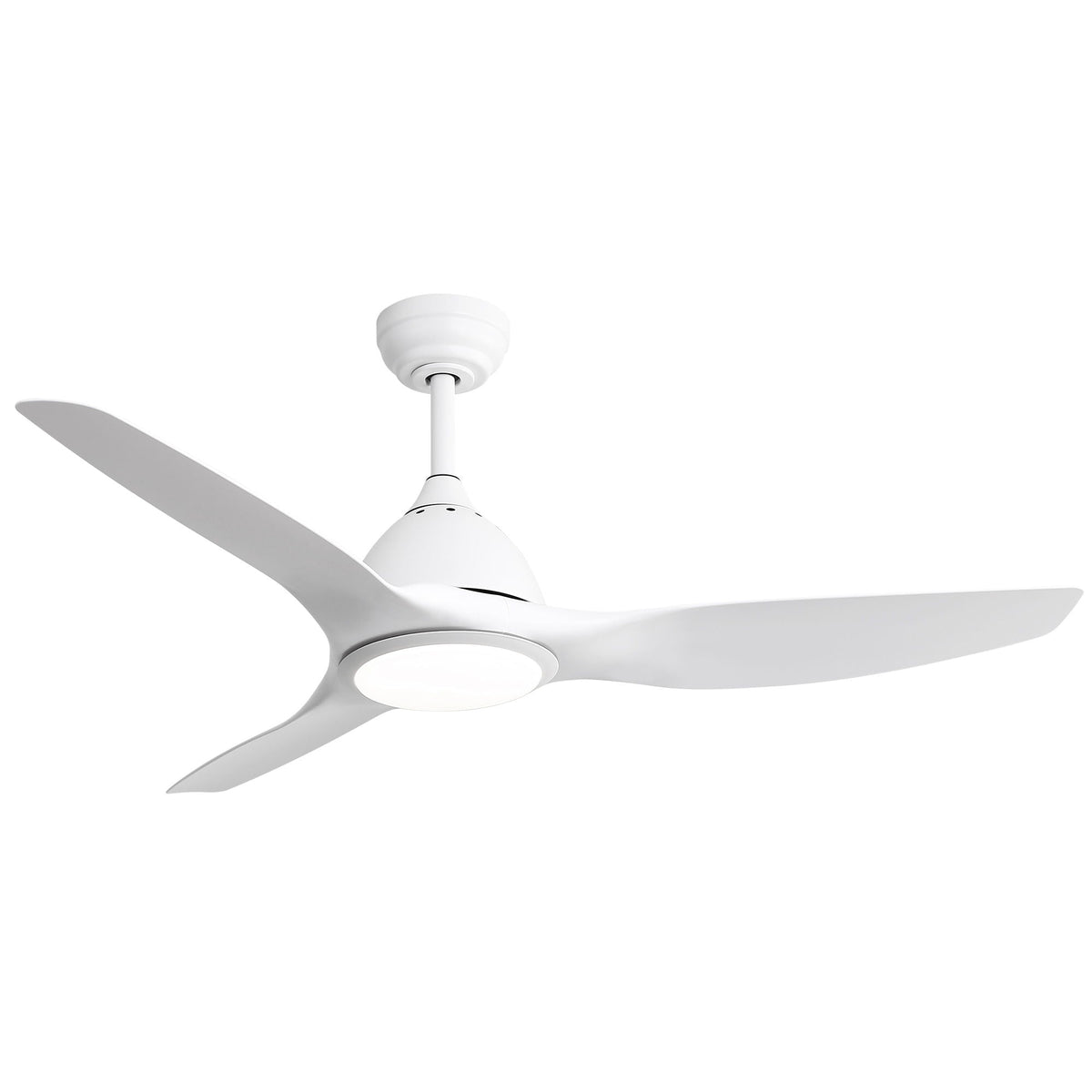 Bredoom 52" Ceiling Fan with Remote Control and LED Light in White