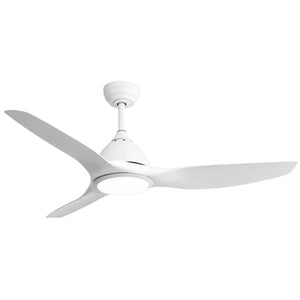 Bredoom 52" Ceiling Fan with Remote Control and LED Light in White