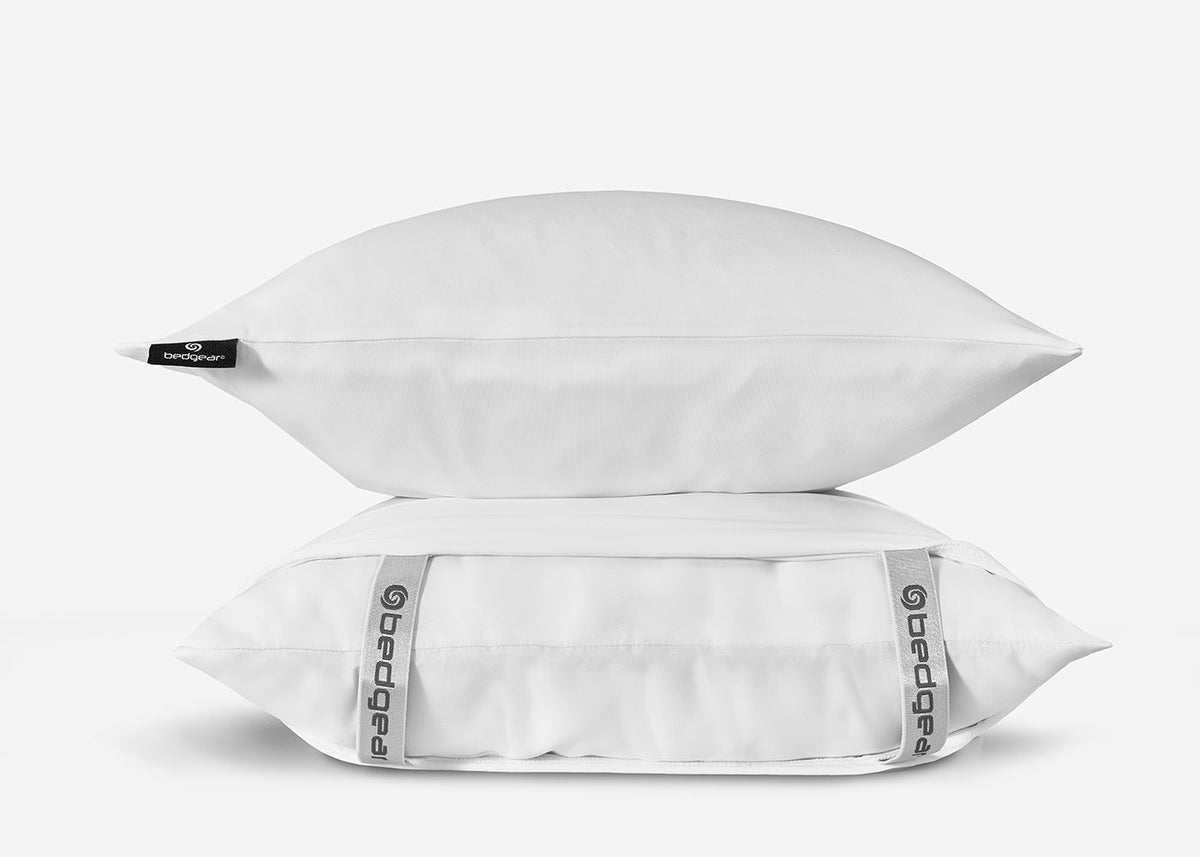 Bright White Queen Pillowcase Set with Cooling Nylon