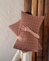 British Vintage Plaid Bedding Set / Brown