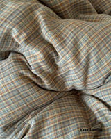 British Vintage Plaid Bedding Set / Brown