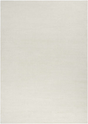 Brockton Solid Light Beige Wool Rug