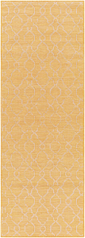 Brocton Yellow Flatweave Rug - Clearance