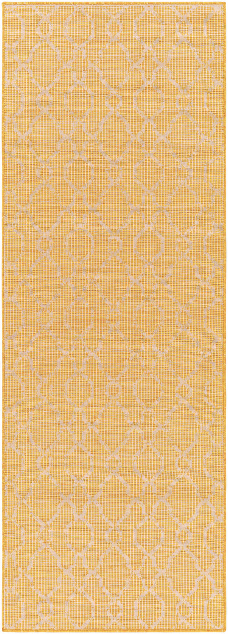 Brocton Yellow Flatweave Rug - Clearance