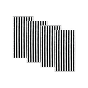 Oversized Striped Border Cabana Beach Towels - Santa Cruz