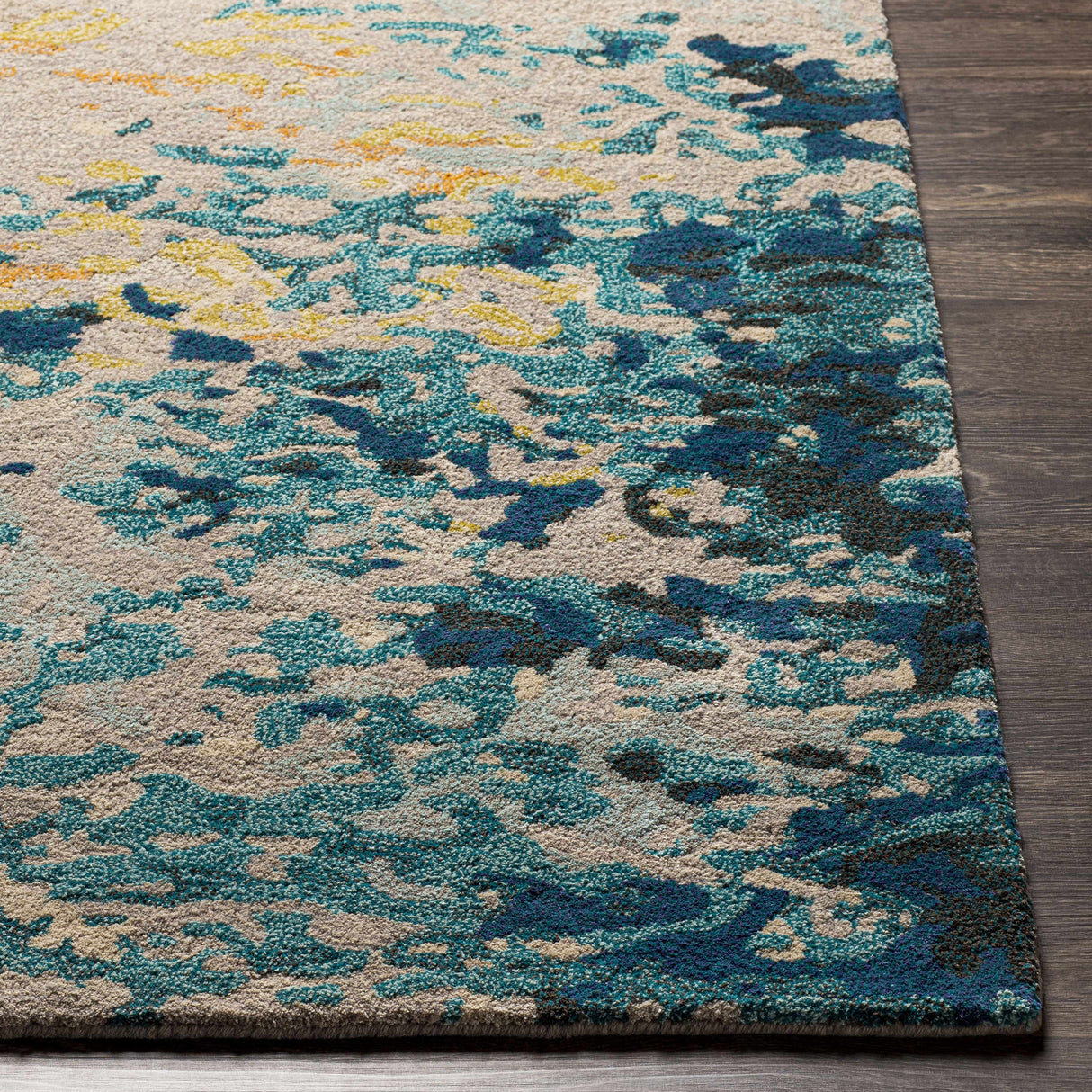 Bualan Stone Pattern Wool Blend Rug - Clearance