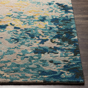 Bualan Stone Pattern Wool Blend Rug - Clearance