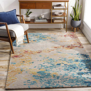 Bualan Stone Pattern Wool Blend Rug - Clearance