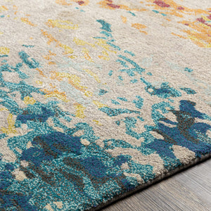Bualan Stone Pattern Wool Blend Rug - Clearance