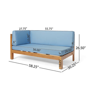 Brava X-Back Corner Bench-L with Coffee Table