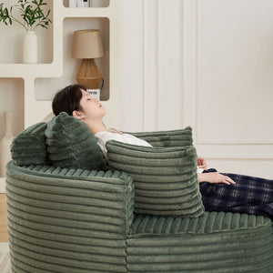 Modern Single Sofa With Backrest Pillow For Living Room