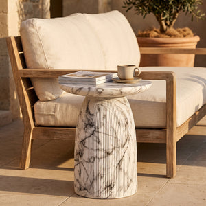 Outdoor MGO Side Table, Light Grey