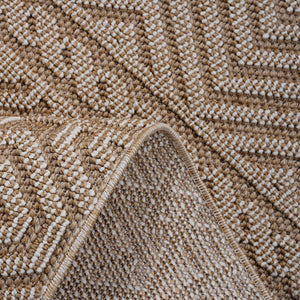 Guros - 8' X 10' Geometric Indoor / Outdoor Area Rug - Mocha