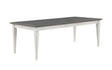 Katia - Dining Table With Leaf - Gray / White - Best Buy Furniture