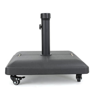 Wheelie - Stylish Square Umbrella Base With Stainless Steel Pole Handle
