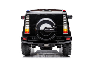 12V7A 30W*2 Four-Wheel Drive Seat One Button Start, Forward And Backward, High And Low Speed, Music, Front Light, Power Display, Two Doors Can Open, 2.4G R / C, Seat Belt Four Wheel Absorber