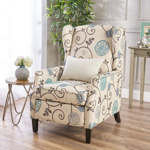Westeros Wing Back Fabric Upholstered Recliner - Best Buy Furniture