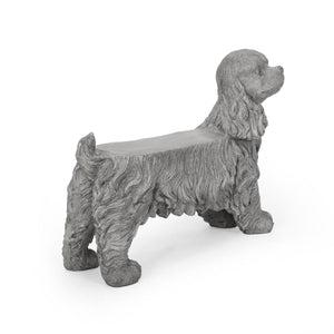 Cocker Spaniel Dog Statue - Gray