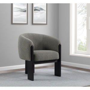 Maciel - Upholstered Barrel Back Accent Chair - Mushroom