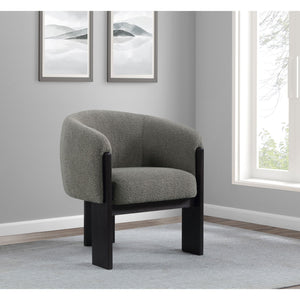 Maciel - Upholstered Barrel Back Accent Chair - Mushroom