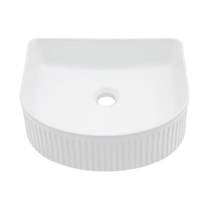 Vessel Bathroom Sink with Modern Design - White