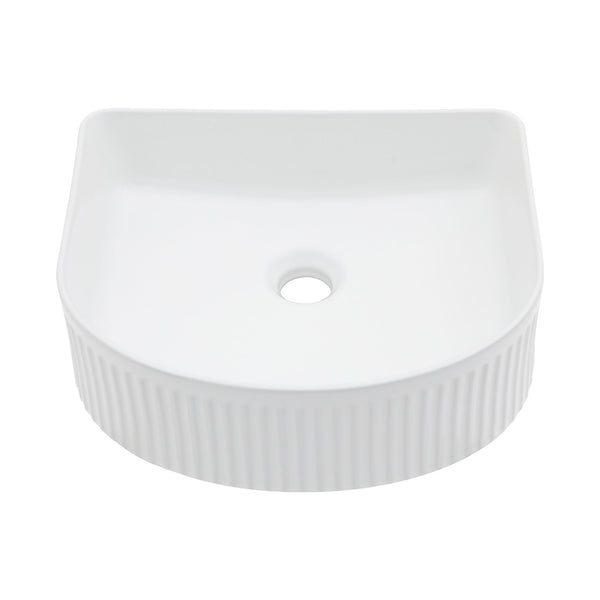 Vessel Bathroom Sink With Design - White