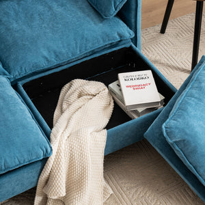 Convertible Combination Sofa With Footstools With Storage