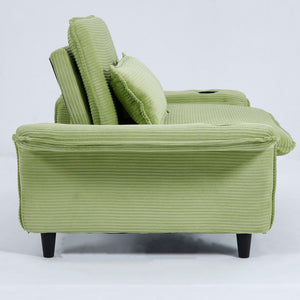Modern Fabric Multi-Functional Sofa Bed With Adjustable Armrests And Backrests