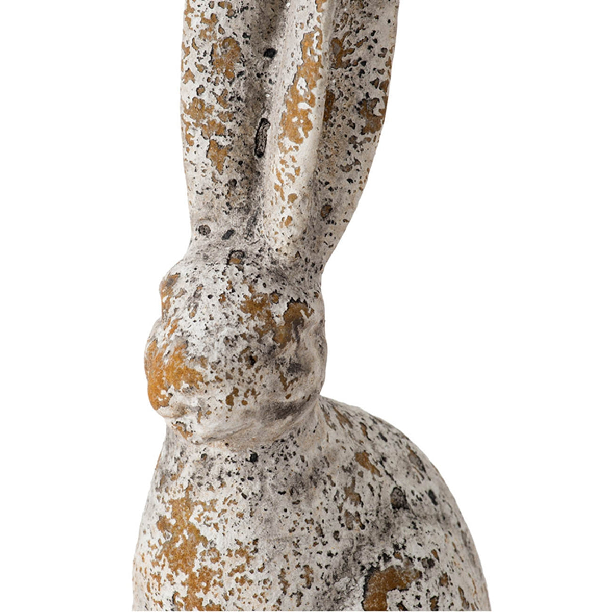 Weathered Cement Rabbit Statue