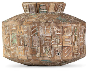 Meltland - Vase - Square - Natural / Black - Best Buy Furniture