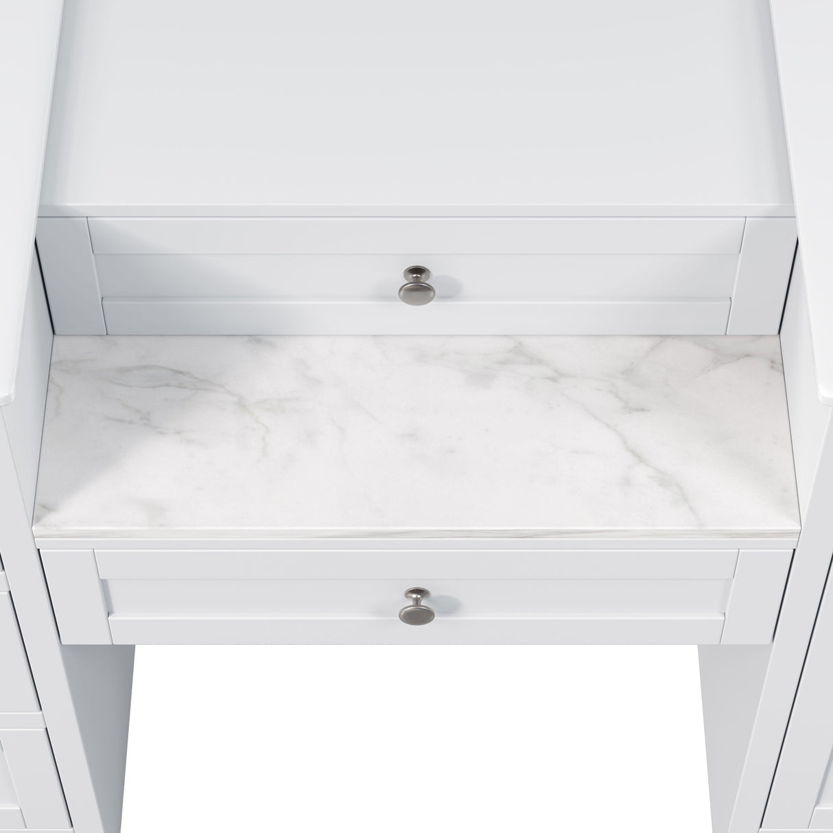 Double Sink Bathroom Vanity With Countertop, 2 Ceramic Sinks, 6 Drawers, Soft Close Design