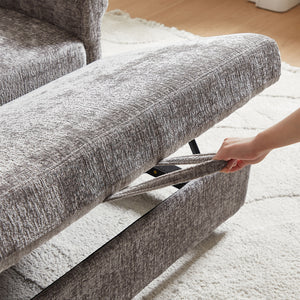 Loveseat Sofa Bed, Pull - Out Couch Sleeper & 2 Pillows